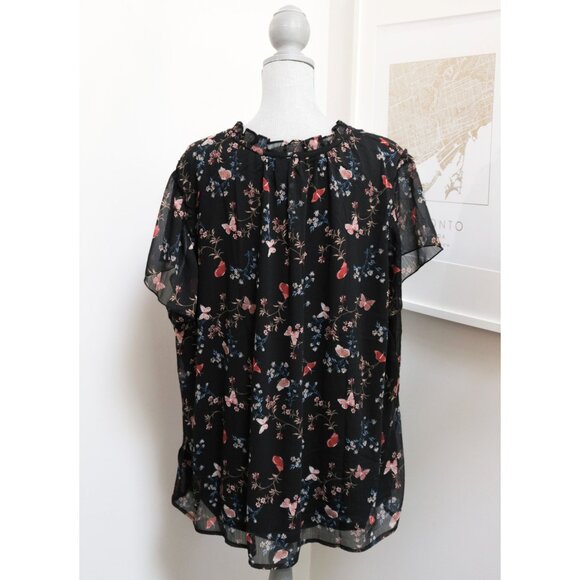 Butterfly Print Fairycore Ruffle Blouse 🦋 TAMARA H - Picture 4 of 9